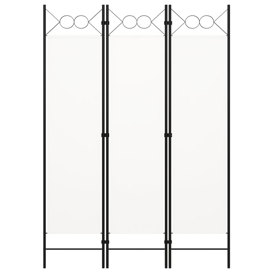 vidaXL Parawan 3-panelowy, biały, 120 x 180 cm