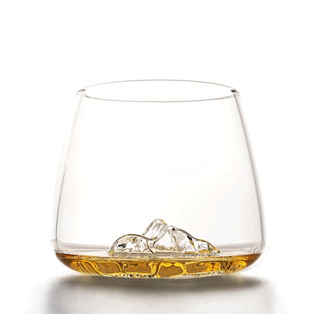Zestaw 2 szklanek do whisky - Topographic - Mont Blanc & Everest
