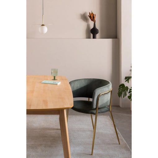 Krzesło sztruksowe, awokado złota podstawa Delta