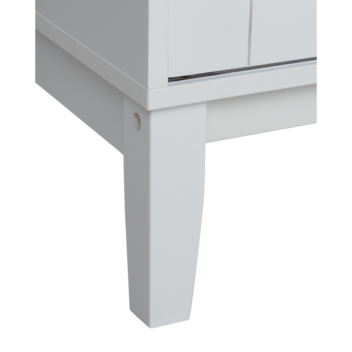 Witryna ze szklaną gablotą biała RUMSON