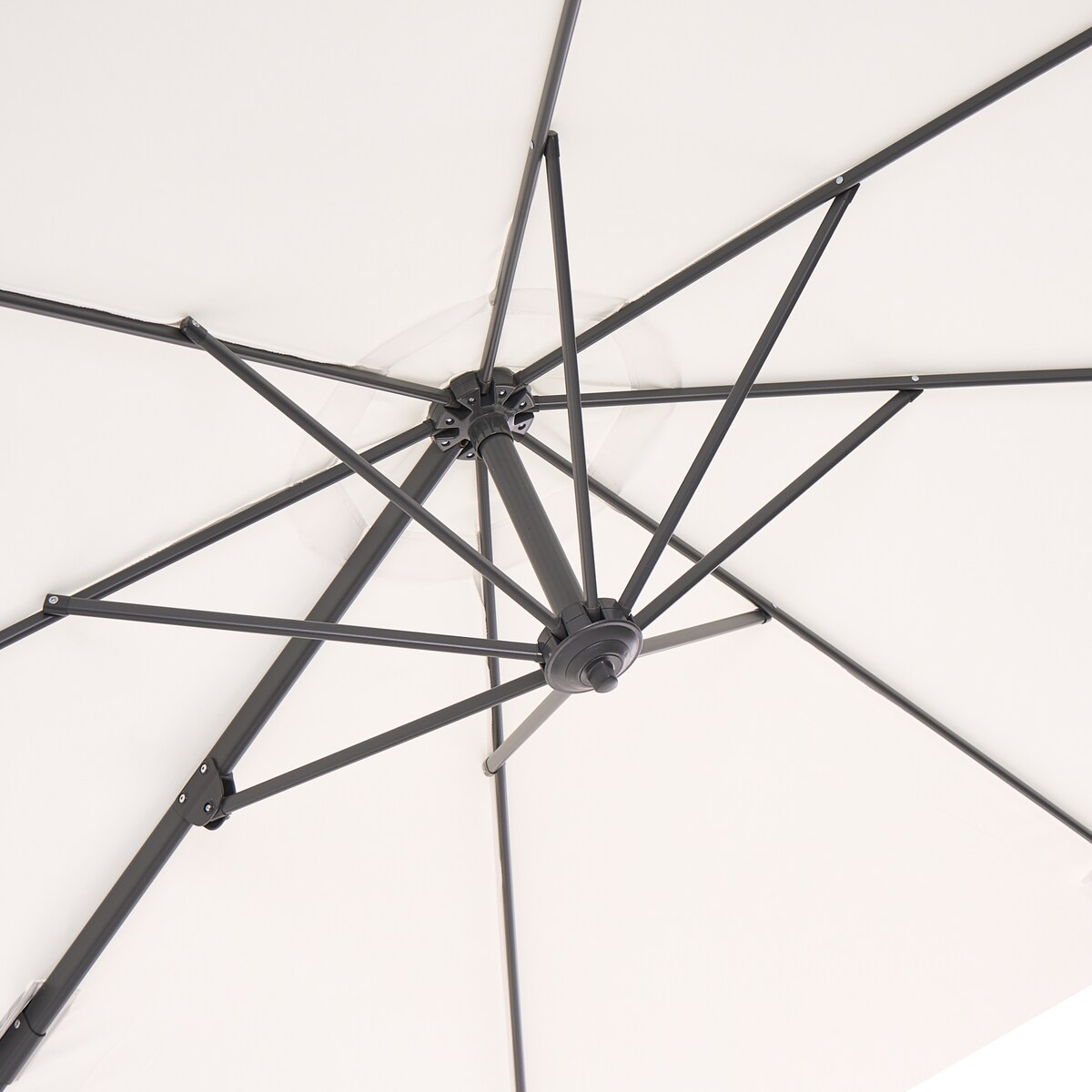 Parasol ogrodowy na wysięgniku 294 cm SAVONA Złamana biel