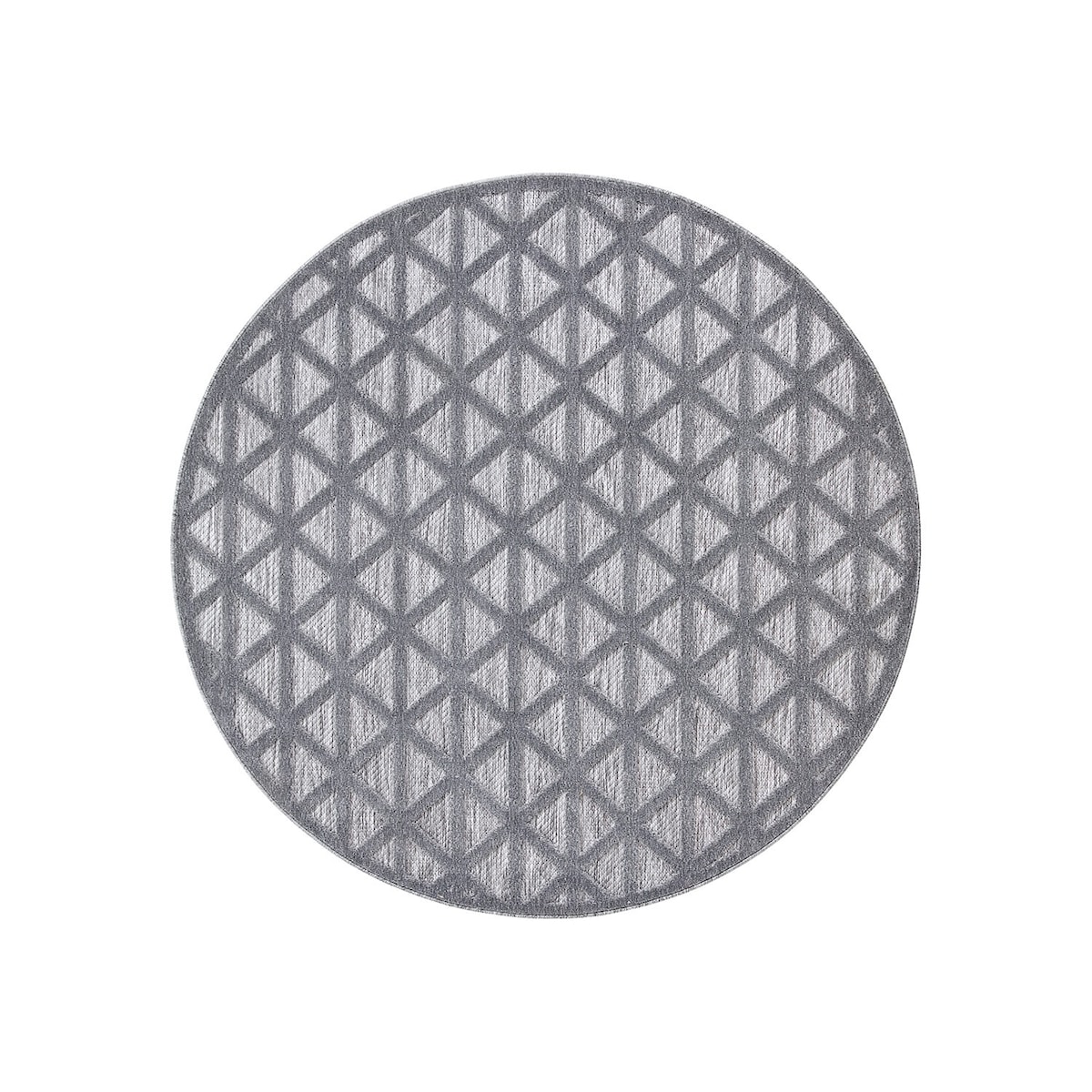 Dywan okrągły na zewnątrz i do wnętrz Sanori 4460 Antracyt 200x200