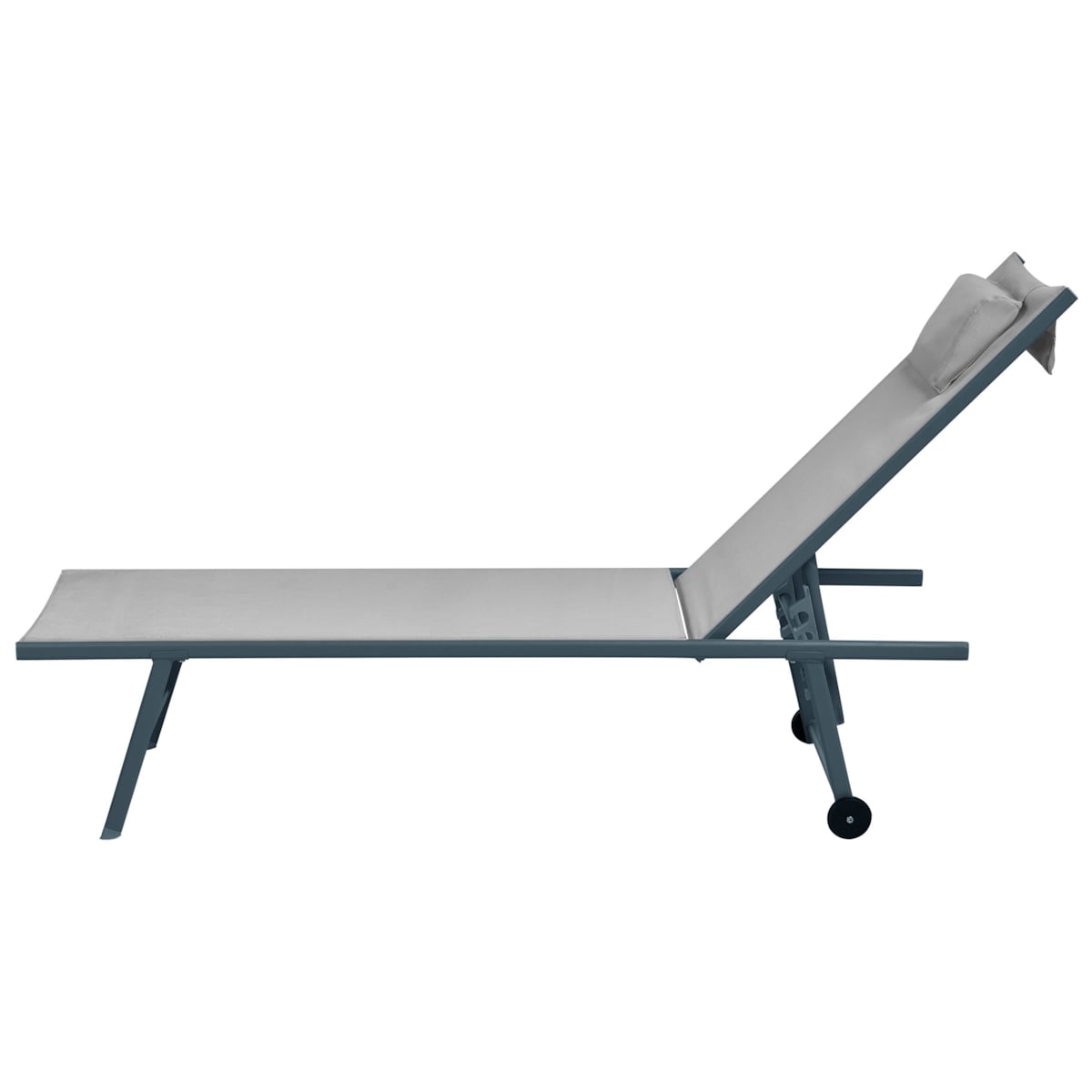 Zestaw 2 leżaków ogrodowych SORONI Metal Jasnoszary