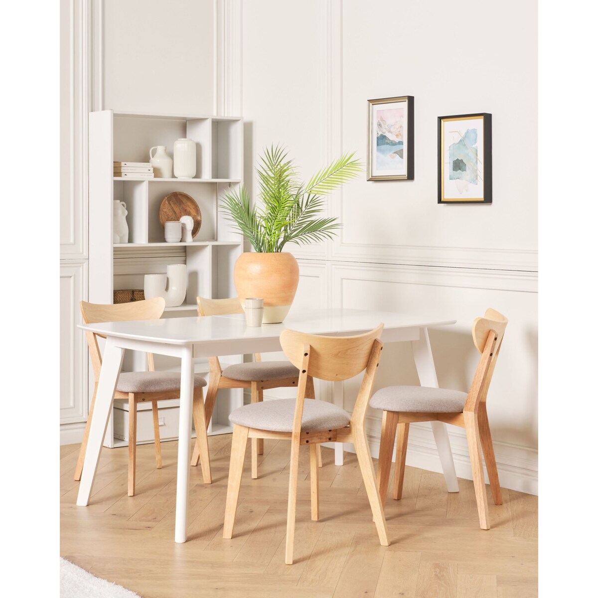 Stół do jadalni rozkładany SANFORD Biały 120/160 cm 80 cm