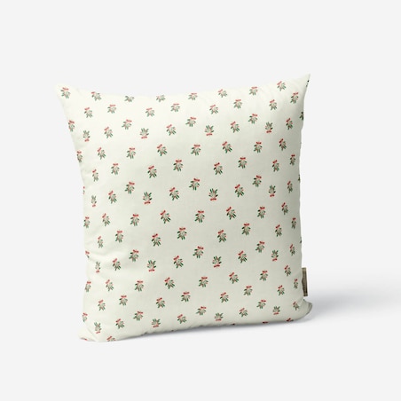 Świąteczna poduszka - Jemioła i kokardka