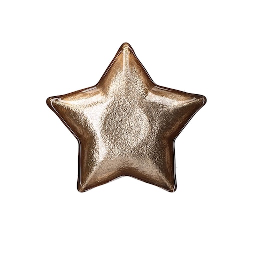 Szklany talerz w kształcie gwiazdki Neimieipensieri - Złoty, 16 cm
