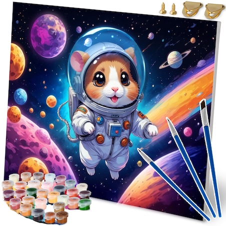 Malowanie po numerach obraz z ramą 40x50 Astronauta Massido