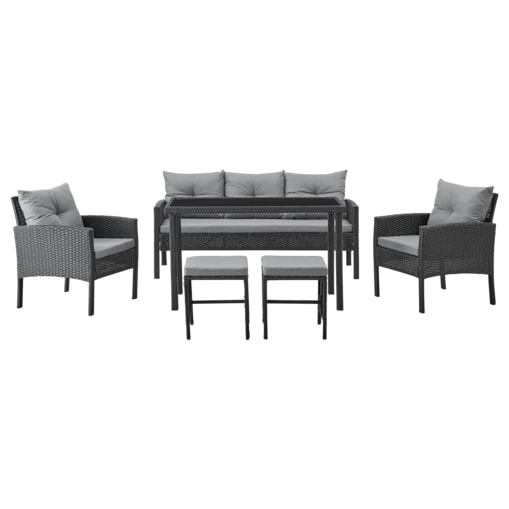 ZESTAW MEBLI OGRODOWYCH JADALNIANYCH COZY DLA 7 OSÓB