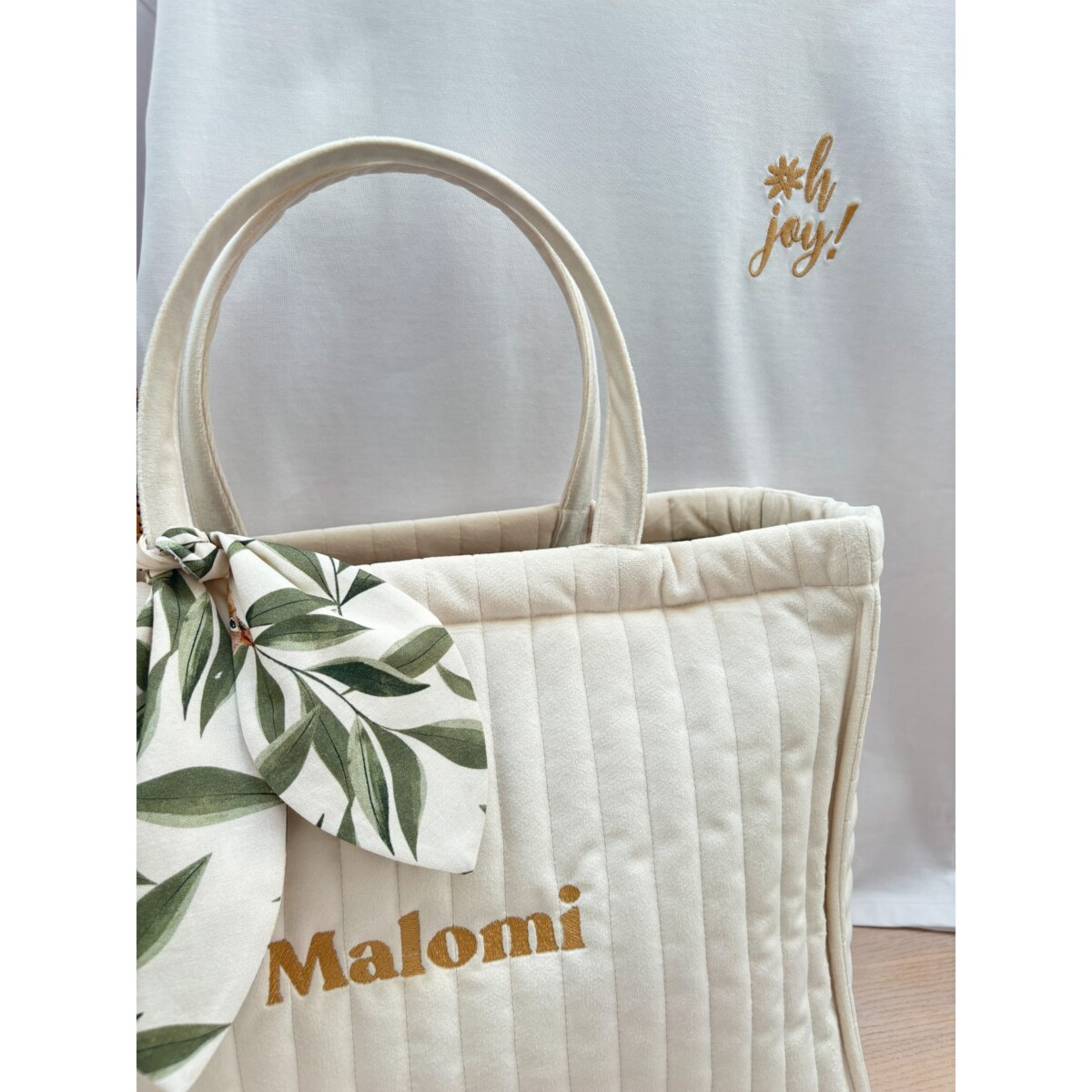 Pikowana torba do wózka Vanilla Cream