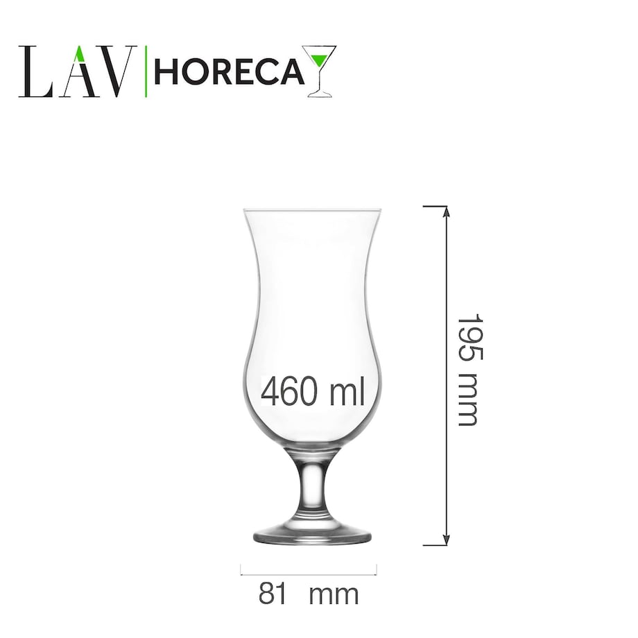 Kieliszek do koktajli typu hurricane Miami, 460ml, LAV