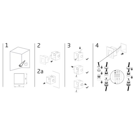 Lampa ścienna 6908 STEP LED Biały Nowodvorski