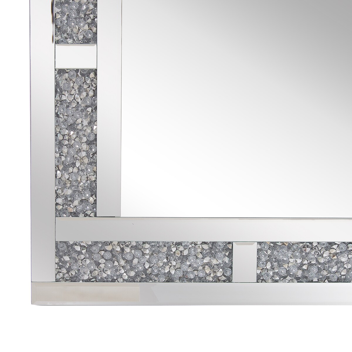 Lustro ścienne AVRILLE 60 cm 90 cm Srebrny