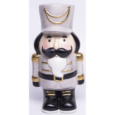 Figurka Dziadka do Orzechów17,5x19x7 cm GRASSO szary