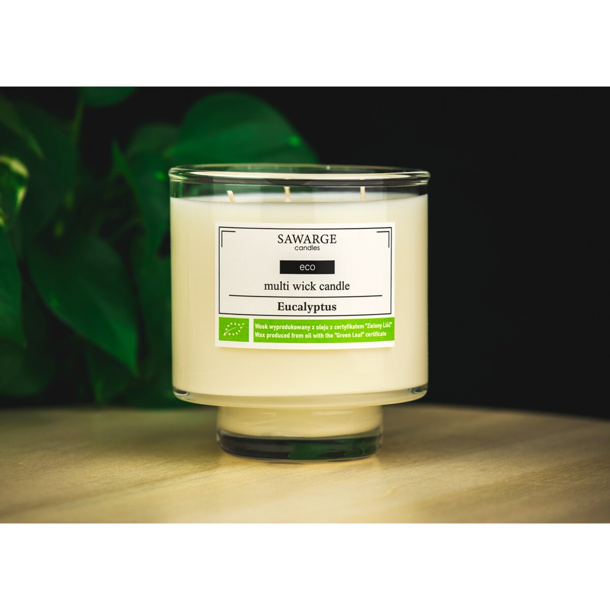 Ekologiczna Świeca Zapachowa Sojowa /50h/ Eucalyptus 450g