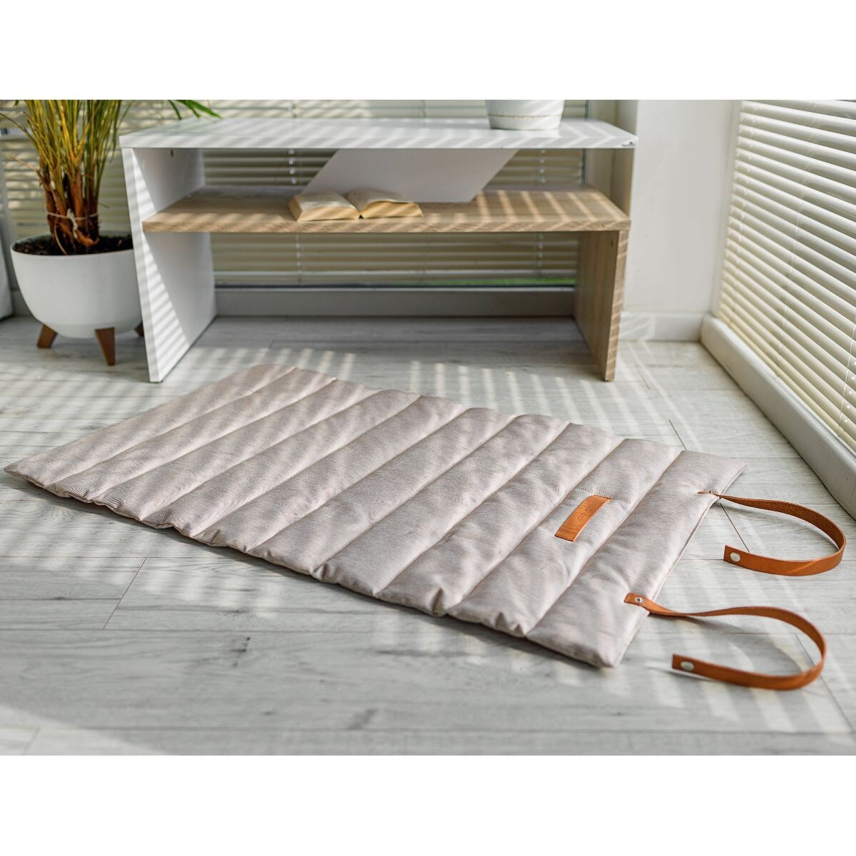 Animood Mata zwijana Luna rozmiar: uniwersalny, kolor: beżowy, materiał:oxford imitacja jeansu