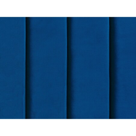 Łóżko wodne welurowe z ławką 140 x 200 cm niebieskie NOYERS