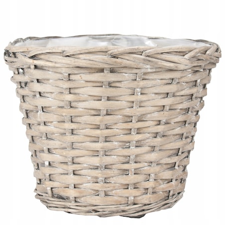 DONICZKA KOSZ 25cm WIKLINOWA BOHO OSŁONKA DUŻA DONICA DO KWIATÓW PALMY