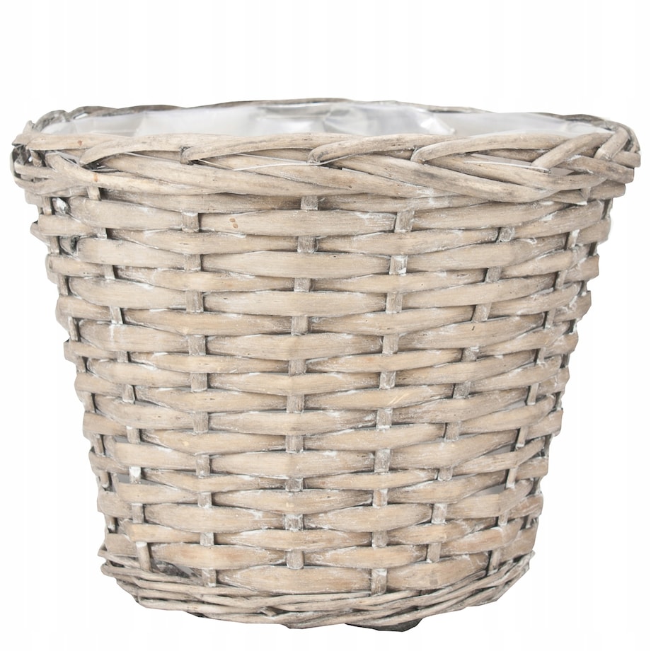 DONICZKA KOSZ 25cm WIKLINOWA BOHO OSŁONKA DUŻA DONICA DO KWIATÓW PALMY