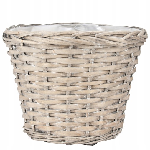 DONICZKA KOSZ 25cm WIKLINOWA BOHO OSŁONKA DUŻA DONICA DO KWIATÓW PALMY
