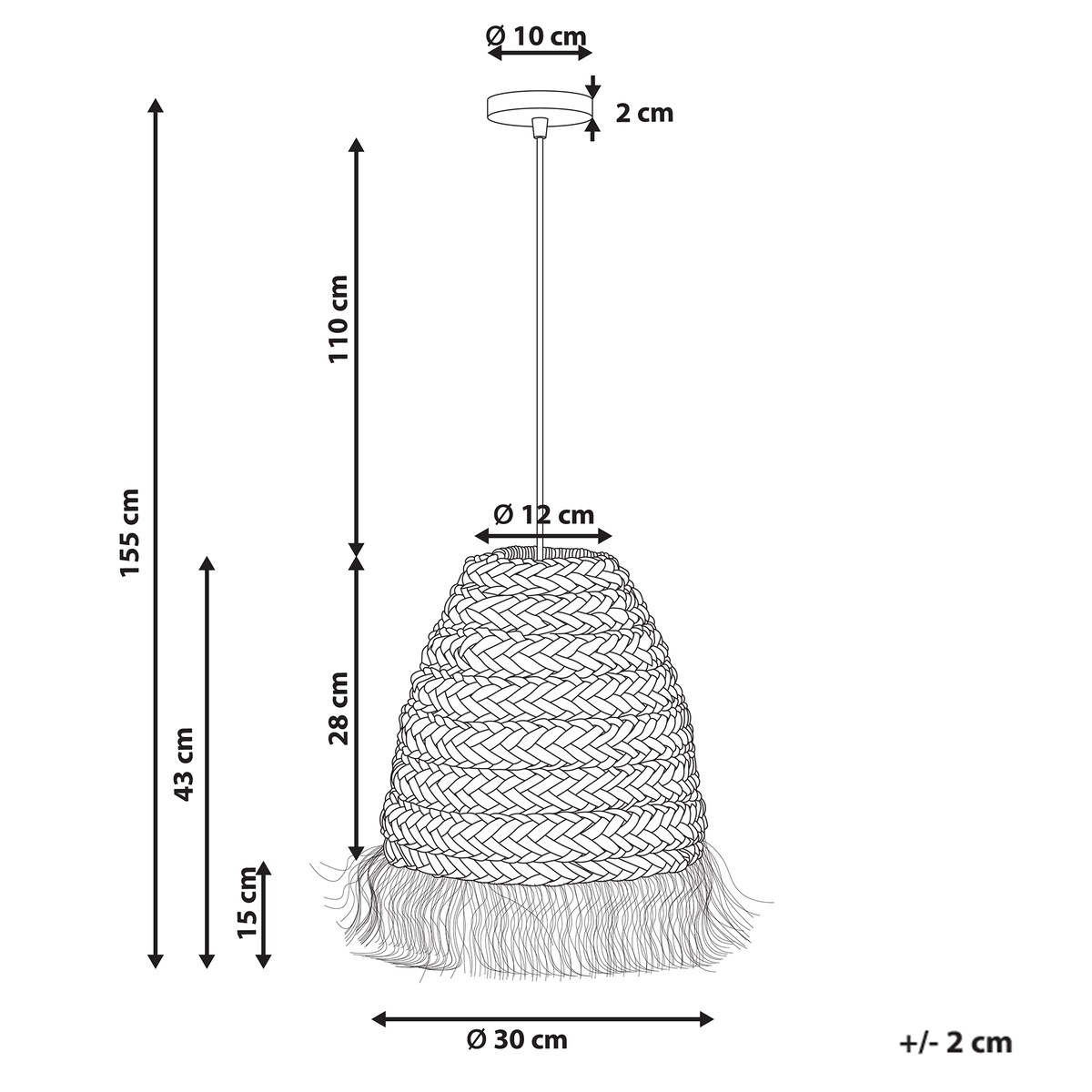 Lampa wisząca MOROVIS Trawa morska Naturalny
