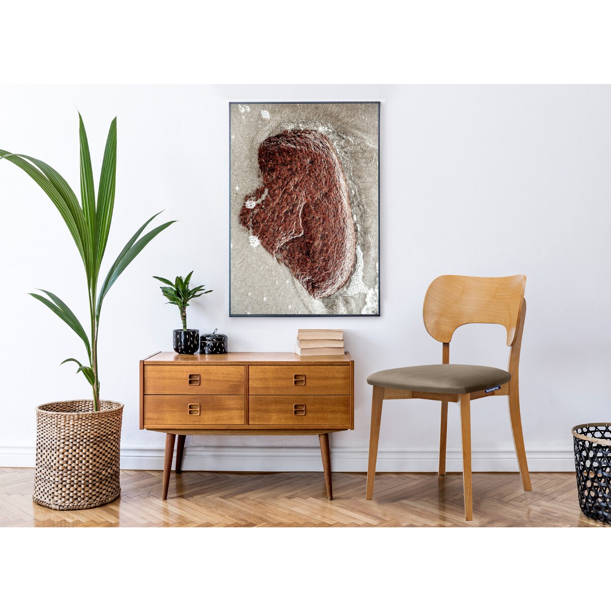 KONSIMO LYCO loftowe krzesła 2 sztuki beżowe