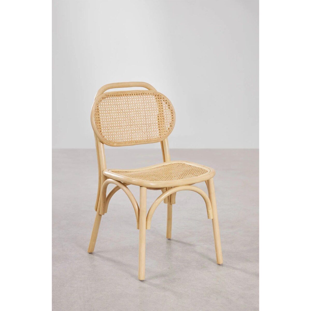 Krzesło do jadalni z rattanu i plecionki wiedeńskiej California