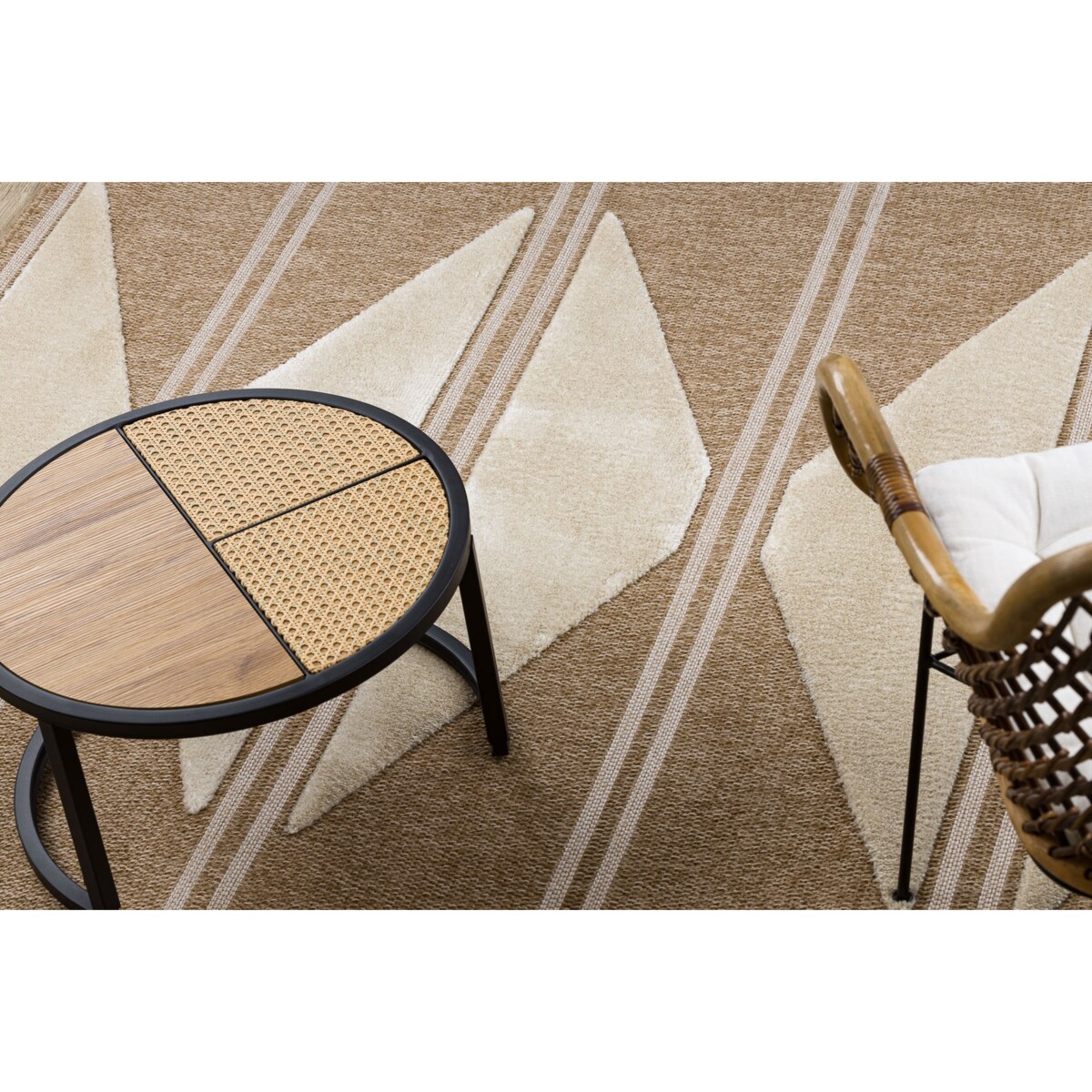 Dywan SPARK 0698A beż / krem - Geometryczny, 160x220 cm