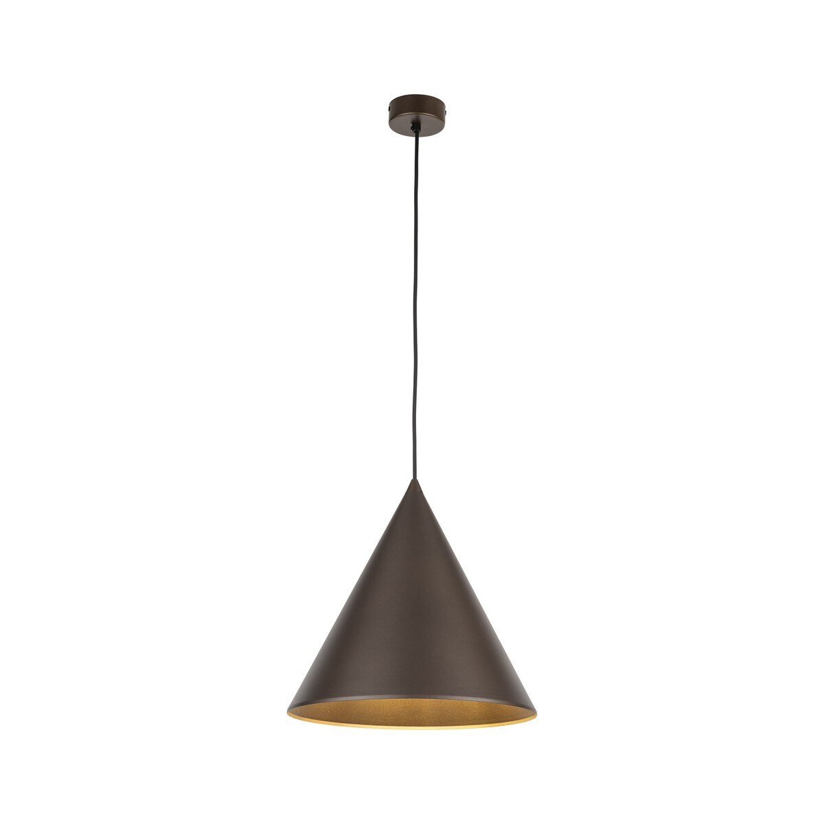 Lampa wisząca TK Lighting CONO BROWN 10038 brązowa metalowa E27 32 cm do salonu i jadalni