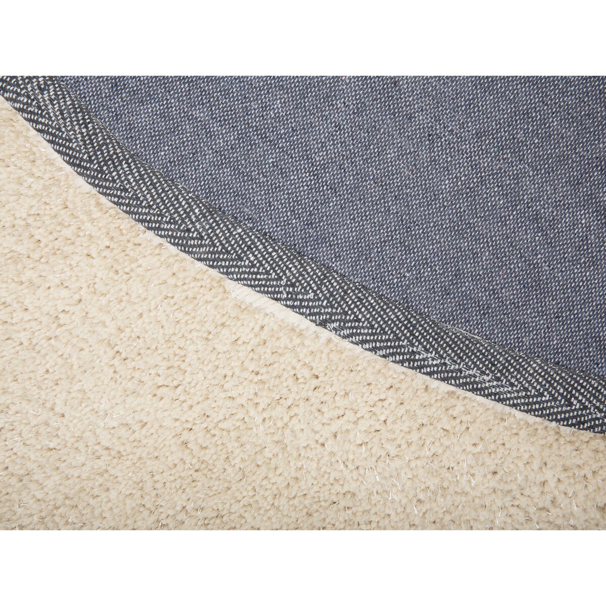 Dywan shaggy okrągły ⌀ 140 cm beżowy DEMRE