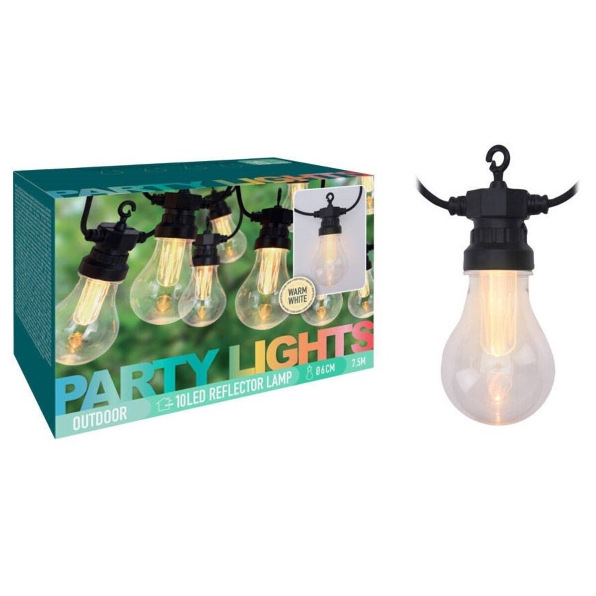 Girlanda ogrodowa PARTY z 10 lampkami LED