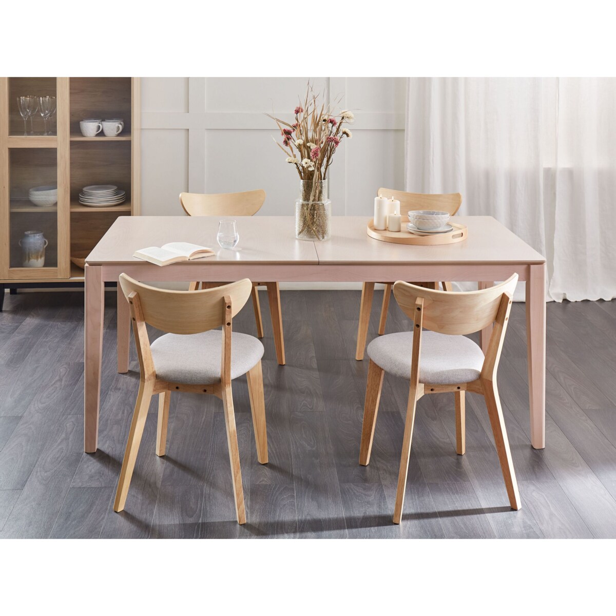 Stół do jadalni rozkładany 180/240 x 90 cm jasne drewno CROSBY