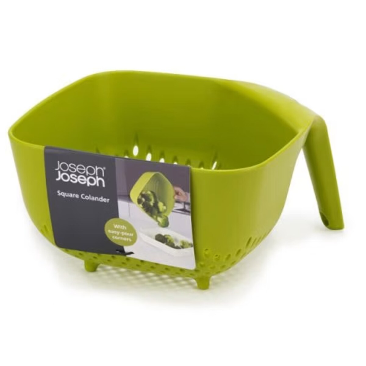 Durszlak z rączką zielony, 19.1 x 20.5 x 11.4 cm, Joseph Joseph