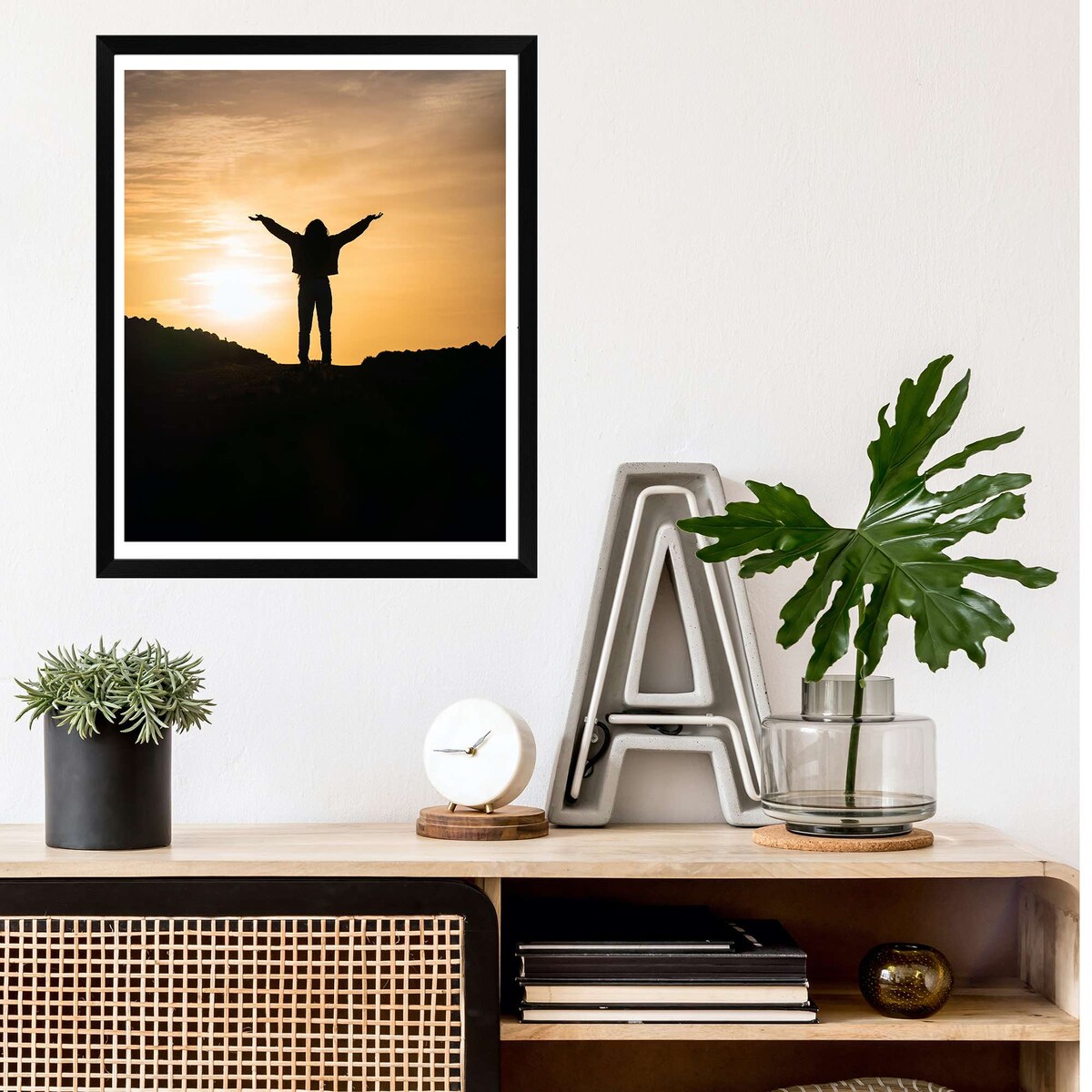 Ramka Na Zdjęcia A4 21X29,7 Cm Plakaty Dyplom Rama Wisząca Dekoracja Czarna