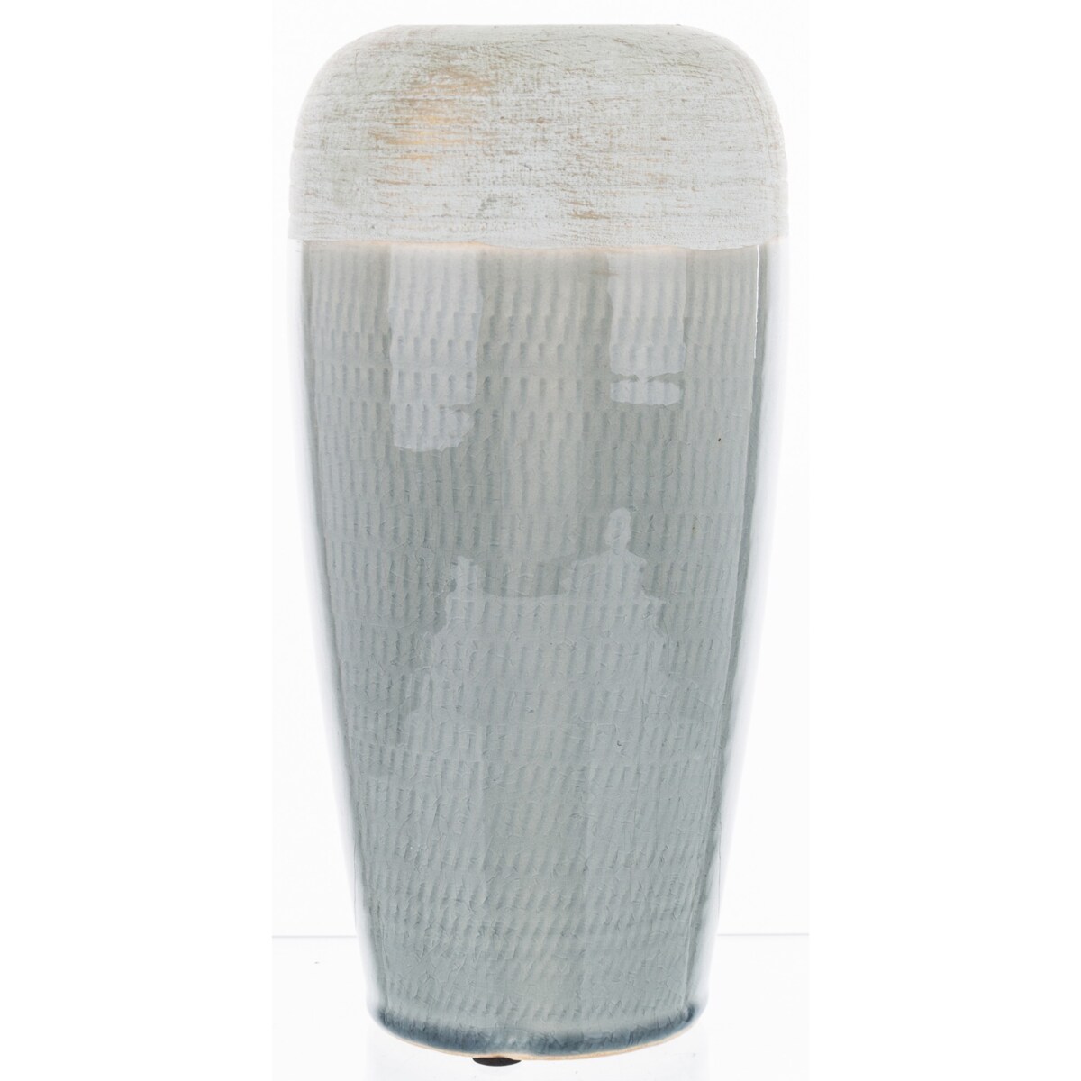 Wazon ceramiczny niebiesko-biały 25x12x12 cm SASSARA wysoki