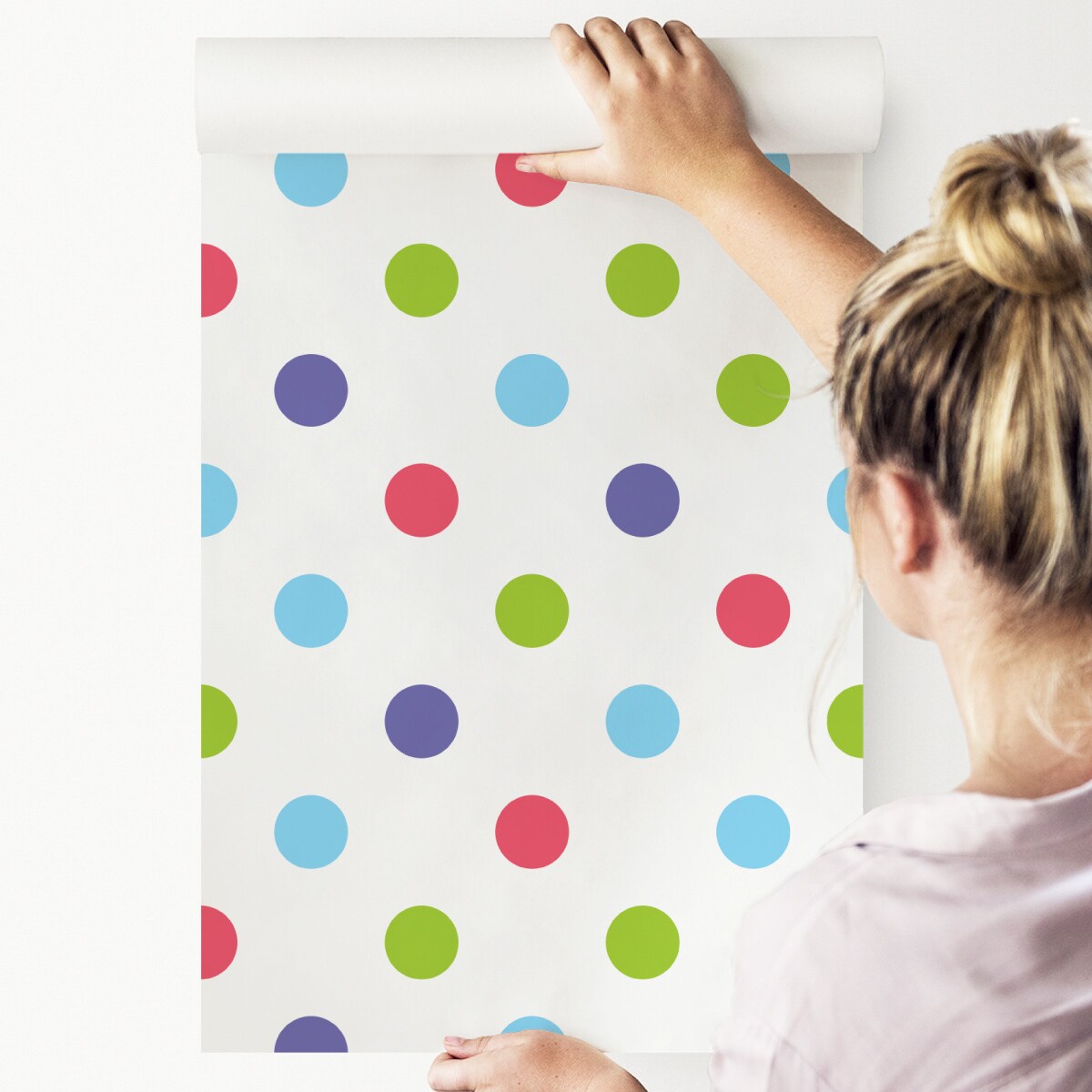 Tapeta Dla Dzieci Kolorowe GROSZKI Kropki