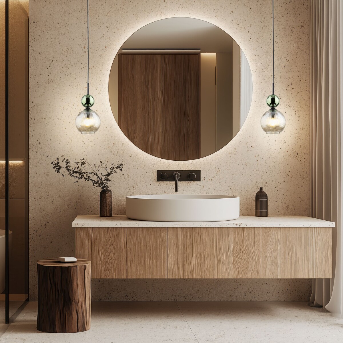 Lampa Wisząca SOPHIA Zielono-Bursztynowa Czarna, E14 LED do 10 W, Regulowana, TK Lighting