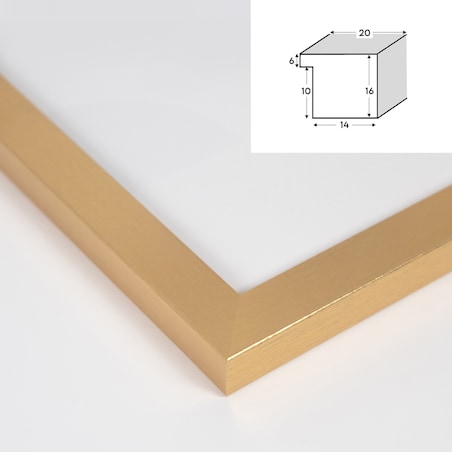 Ramka na zdjęcia 15x21 cm rama MDF złota ramki do zdjęć 21x15 cm FRAMAI®