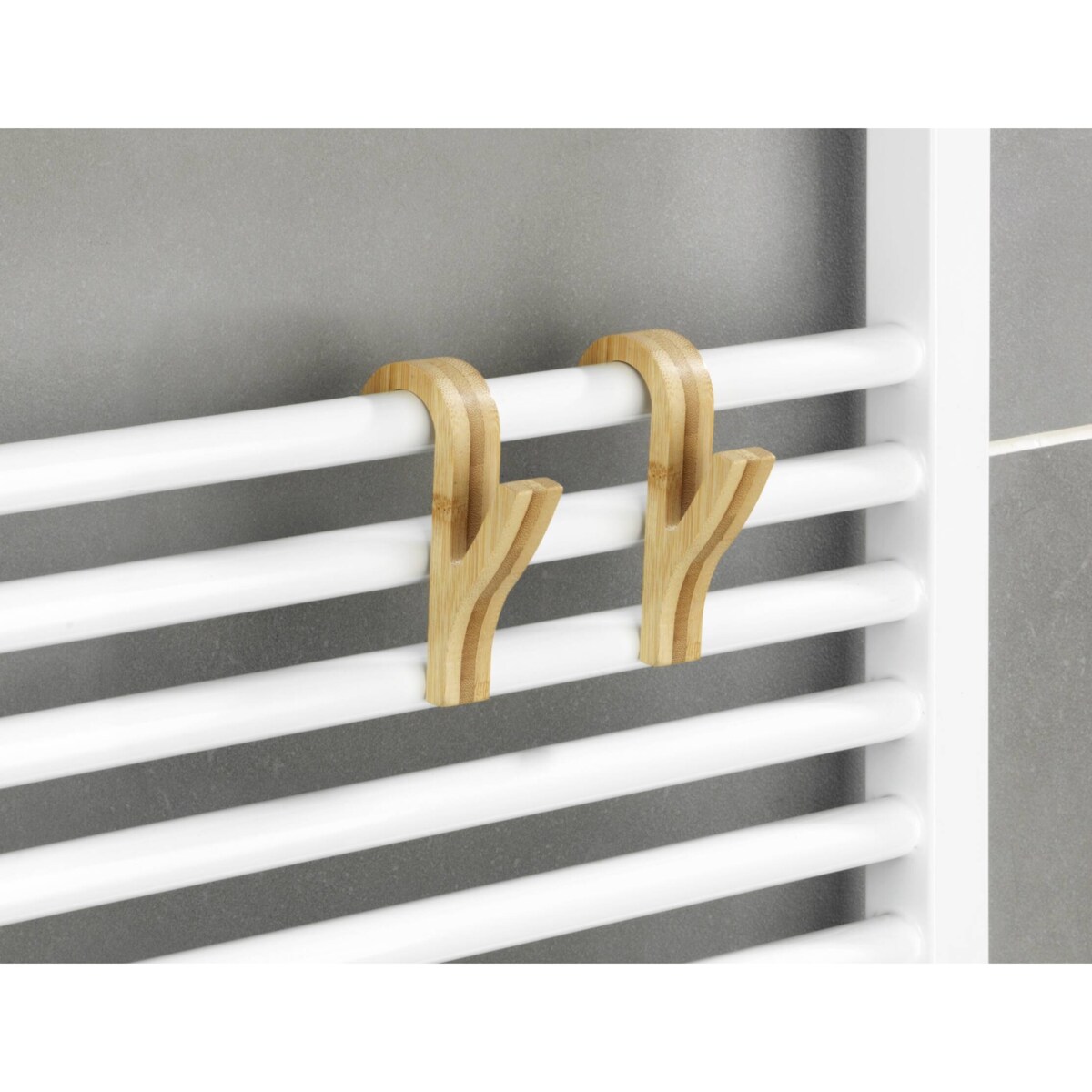 Bambusowe haczyki na grzejnik, 2 szt.