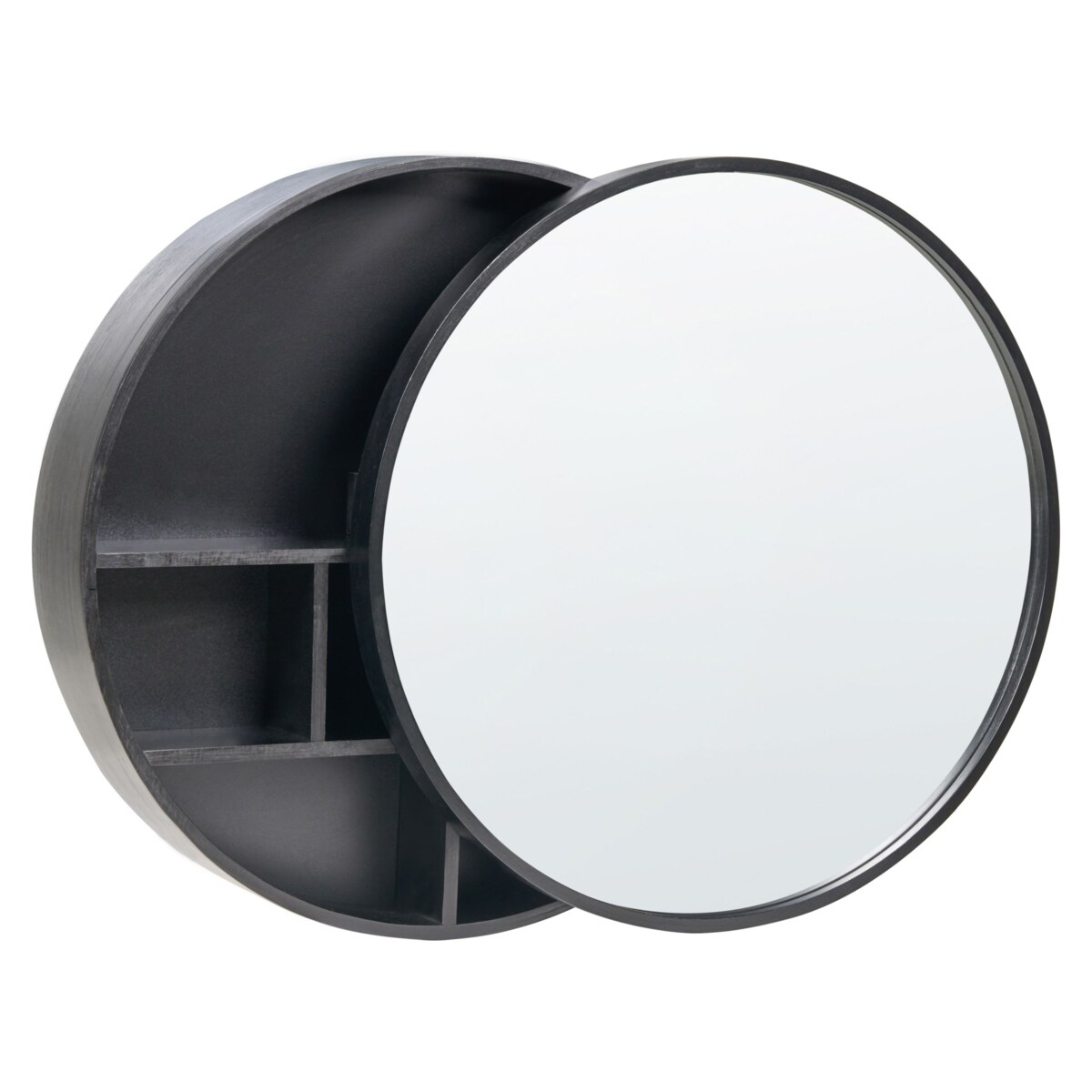 Szafka wisząca łazienkowa z lustrem UCAYALI 50 cm 50 cm Czarny