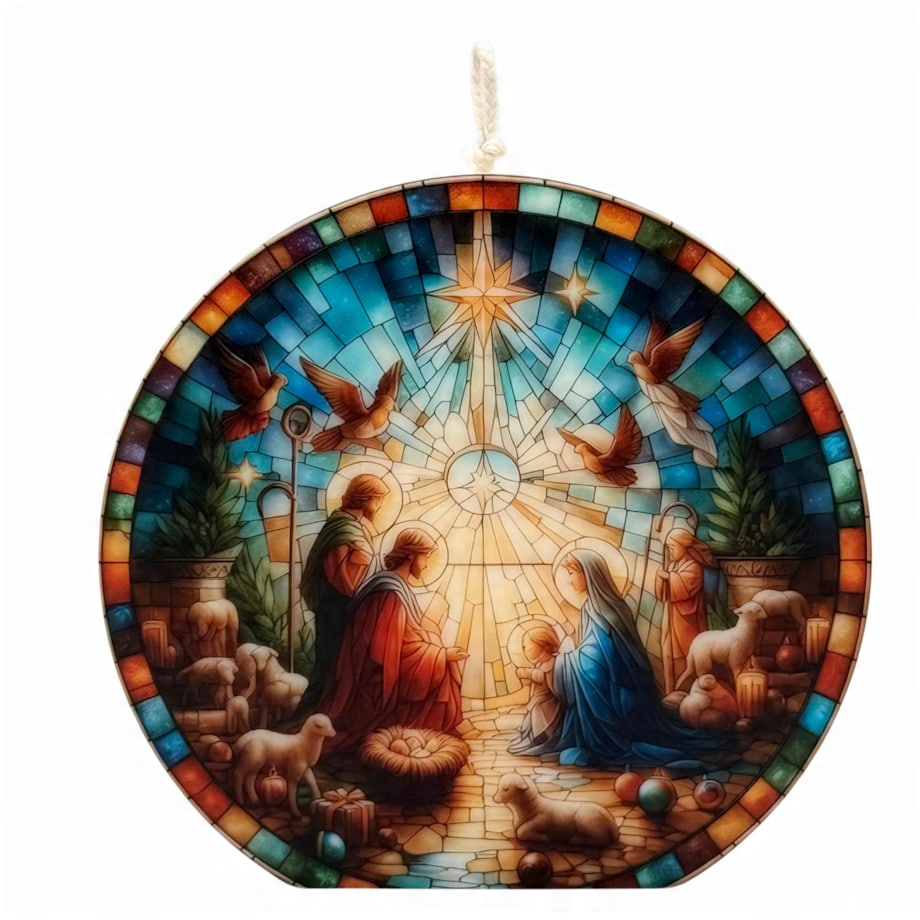 Szopka Prezent na Święta Świeca Sojowa Dekoracja Świąteczna Stajenka EKO