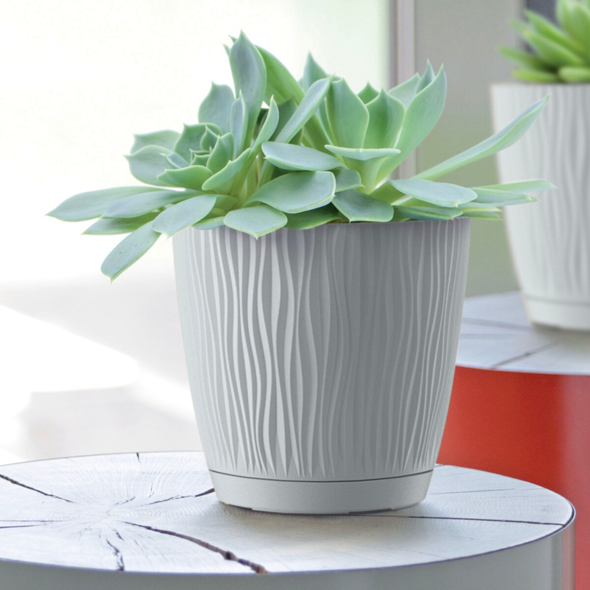 Doniczka Osłonka Okrągła Z Podstawką 22,5 Cm