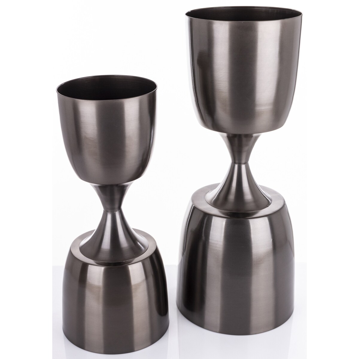 Osłonka na doniczkę 2 szt. czarna dwustronna 70x29 cm