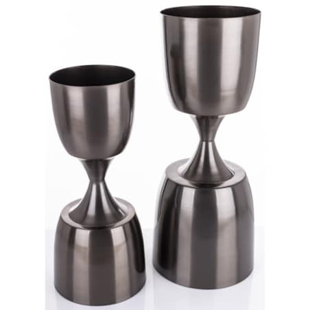 Osłonka na doniczkę 2 szt. czarna dwustronna 70x29 cm