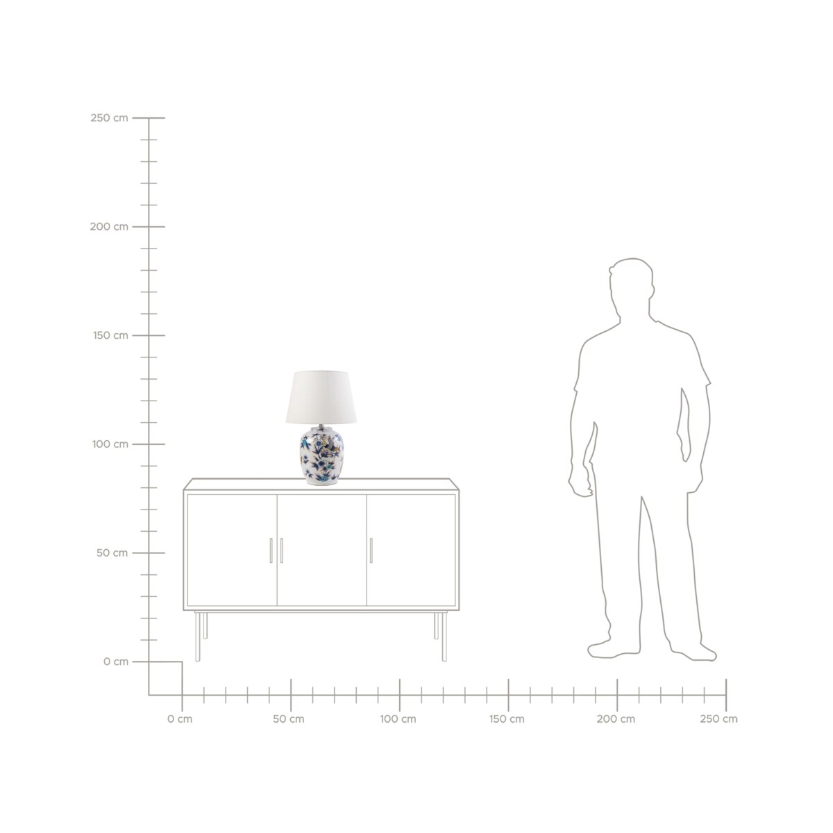 Lampa stołowa SUNJA Porcelana Biały