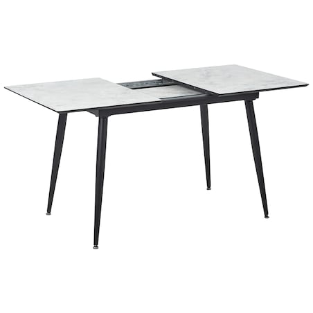 Stół do jadalni EFTALIA Biały marmur 120/150 cm 80 cm