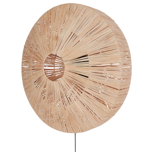 Lampa ścienna ze słomy naturalna LUMUT