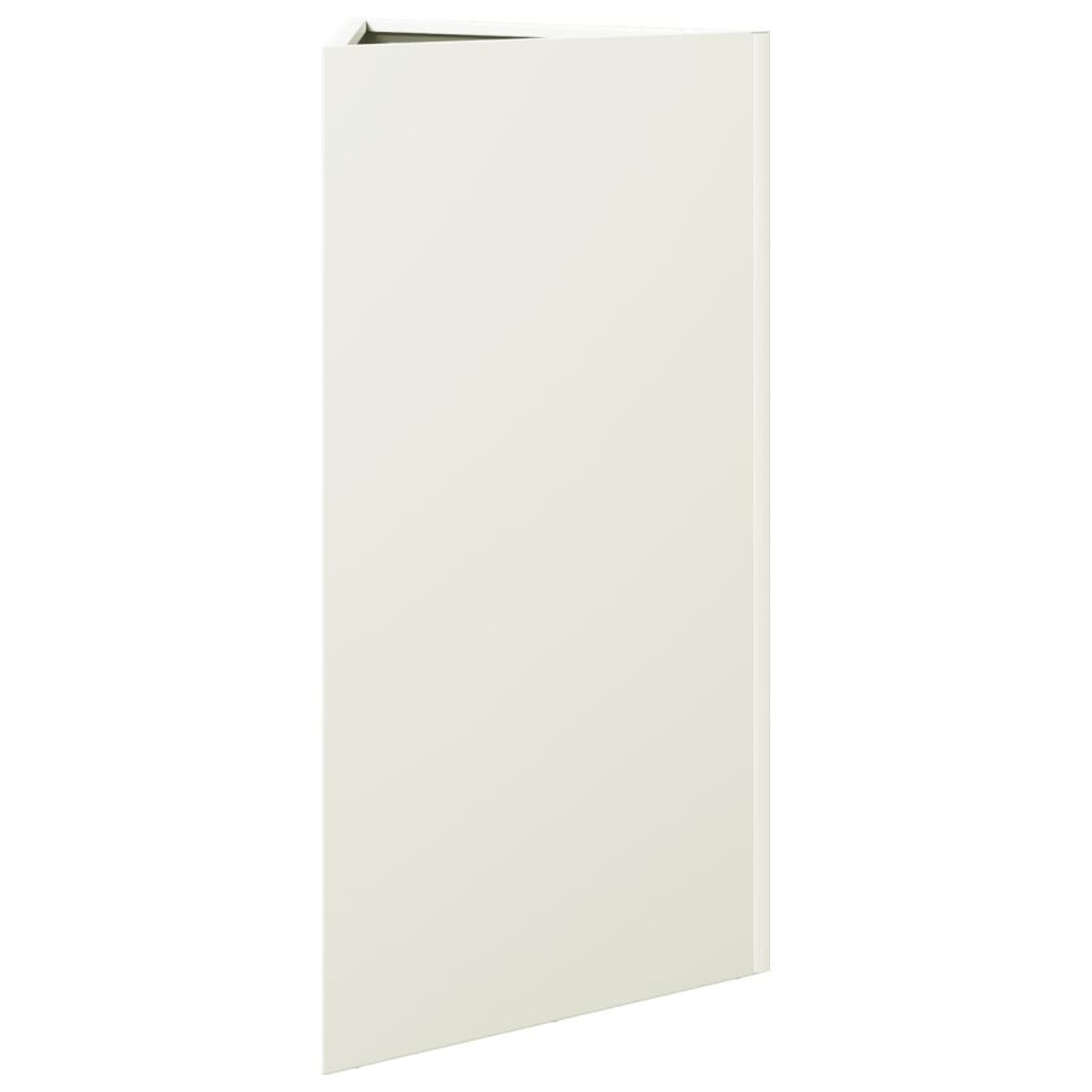 vidaXL Donica ogrodowa, biała, trójkątna, 40x34,5x70 cm, stalowa