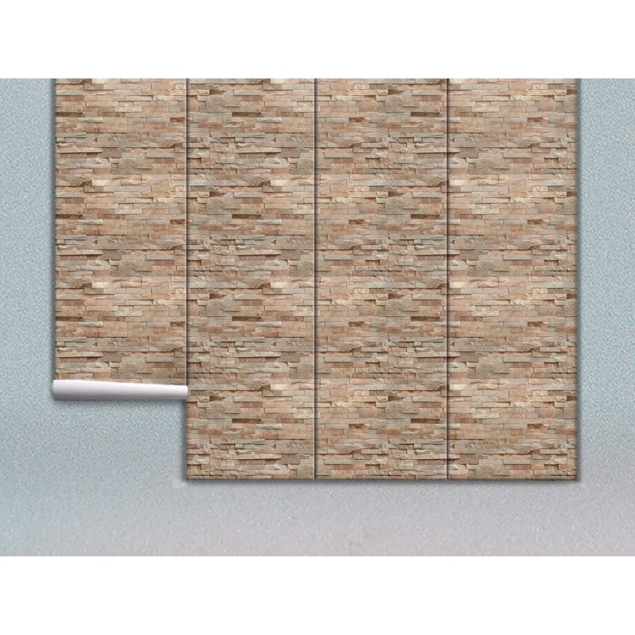 Tapeta Beżowy murek, 416x254cm