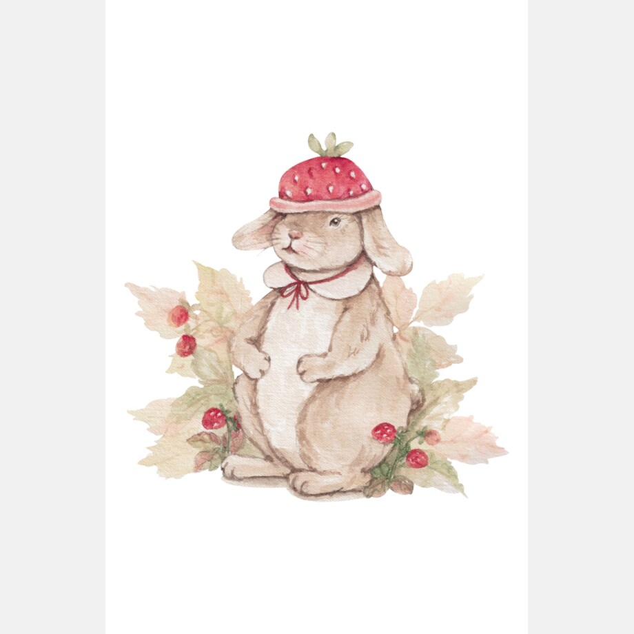 Plakat dla dzieci Króliczek z kapeluszem 30x40