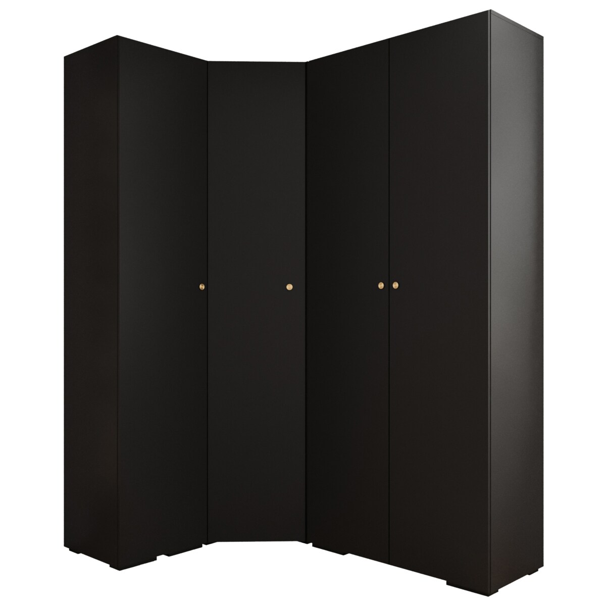 Garderoba wysoka do przedpokoju INOVA 2 Z3 czarny+złoty